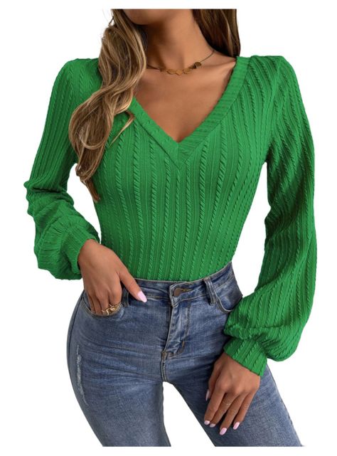 Sweater Mujer Tejido Canalé Manga Farol Unicolor-0