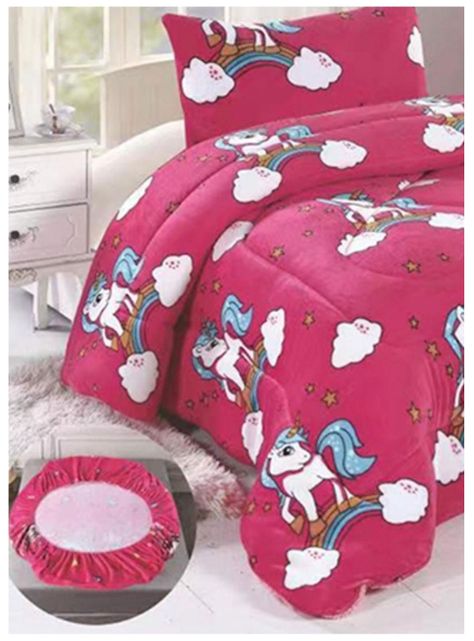 Plumon Infantil 1.5 Plazas Chiporro De Cama Con Funda de Almohada-1