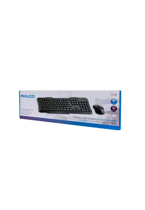 Kit Combo Teclado Mouse Inalambrico USB RF Philco-1