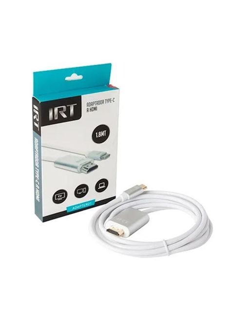 Cable Adpatador Video Audio USB-C M HDMI M IRT 1.8m-0