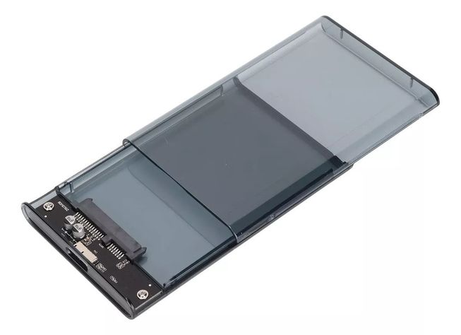Cofre Sata A Usb 3.0 Para Disco 2.5 Color Negro Transparente-0