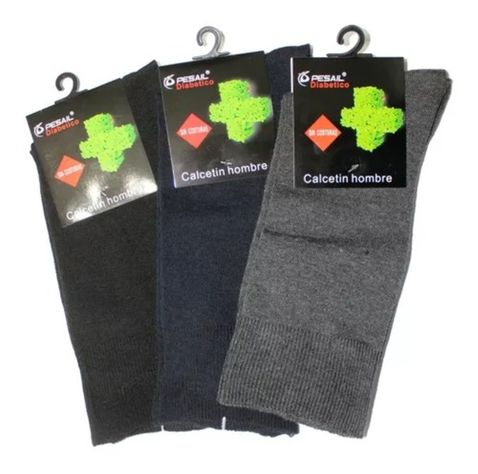 Calcetines Calcetín Diabéticos Para Hombre - Sin Costuras - Sixpack-2