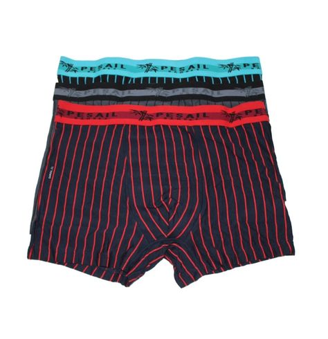 Boxer Con Fibra De Bambu Para Hombre Diseño Lineas - Docena-3