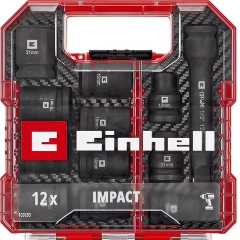 Set 12 Dados de Impacto Hex 109283 Einhell-3