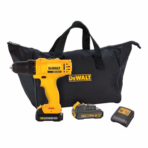 Taladro Atornillador Inalámbrico 12V MAX dcd700c2 2 baterías y cargador-0