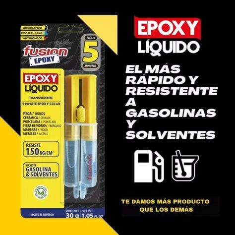 Adhesivo Epoxy Liquido Fusion Transparente 30gr-2