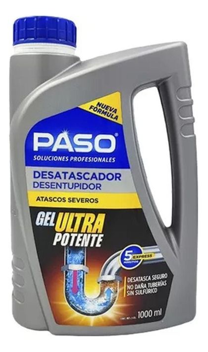 Desatascador Desentupidor Gel Ultra Potente Paso 1000ml-0