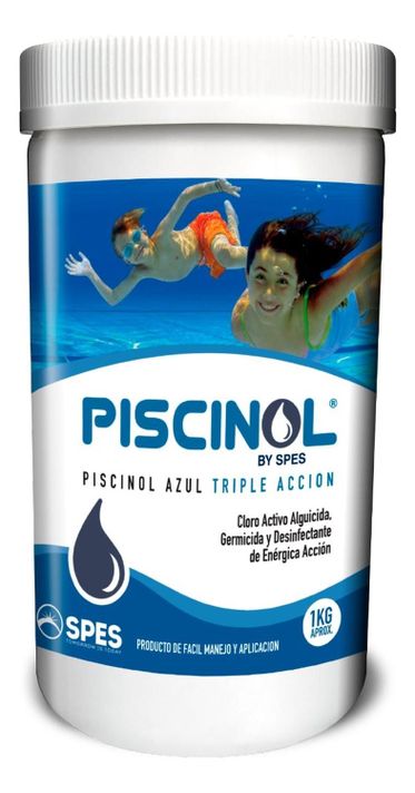 Cloro Azul Triple Acción Alguicida Germicida Piscinol 1kg-0
