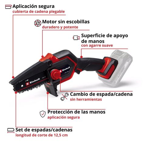 Motosierra inalámbrica GE-PS 18/15 Li BL-Solo Einhell-1