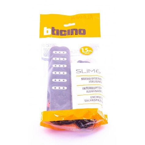 Alargador slim6 2P+T 10A 1,5m gris de Bticino-1