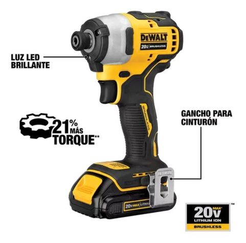 Atornillador de Impacto 20V ATOMIC DCF809D2 Dewalt-1