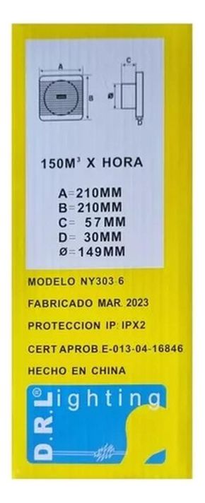 Extractor De Aire De 6 Pulgadas Para Uso En Baños-cocina-4