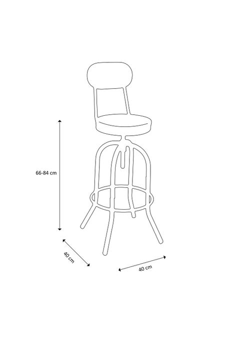 Taburete Industrial Turner Con Respaldo-3