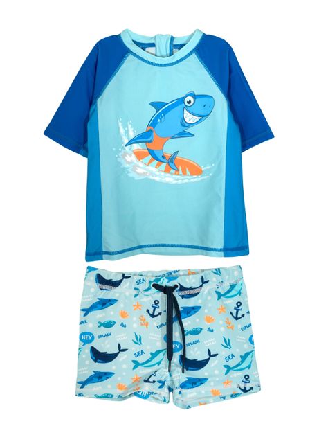 Traje de Baño 2 Piezas Niño Azul Pumucki-0