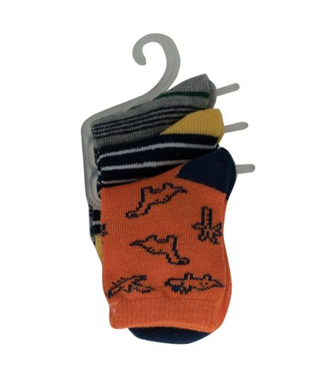 Set de 3 pares de Calcetines Azul Naranja para Niño Pumucki-1