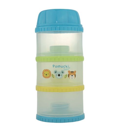 Contenedor de Leche 3 Niveles Celeste Pumucki-1