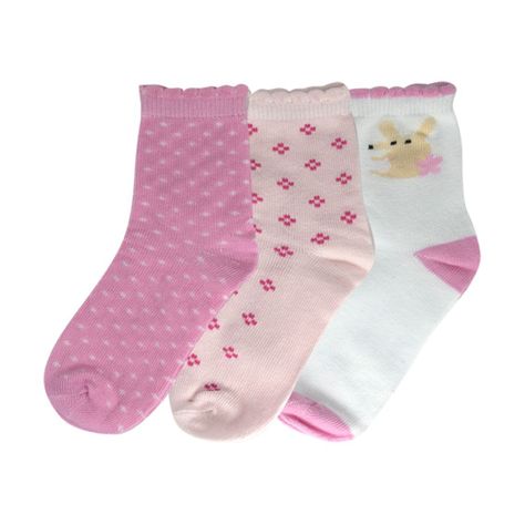 Set de 3 Calcetines Rosa para Niña Pumucki-0