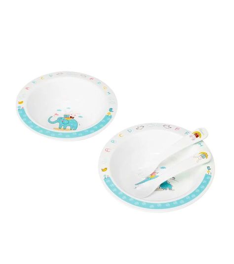 Set de Dos Platos con Cubiertos Bebé-1