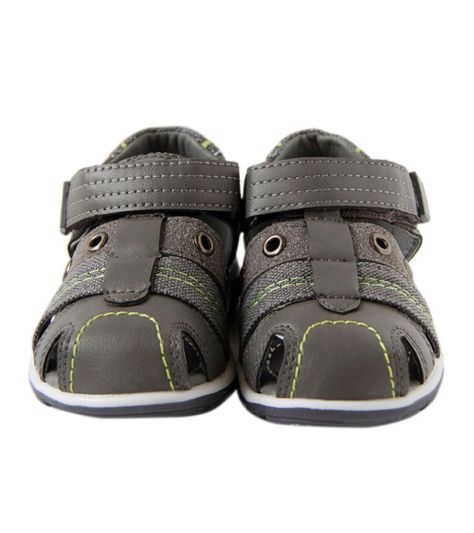 Sandalia Gris con Velcro para Niño Pumucki -0
