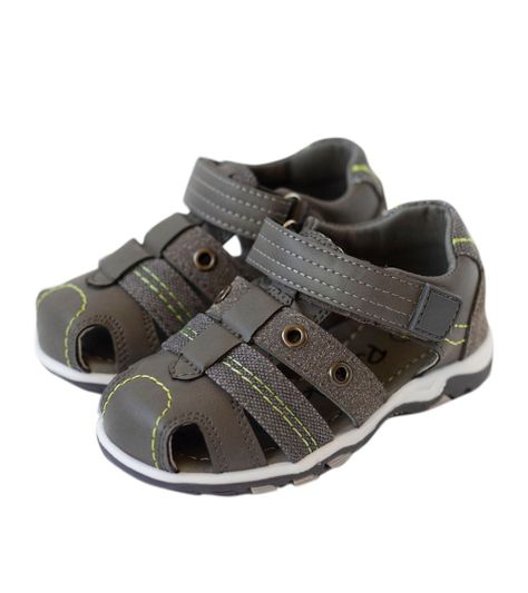 Sandalia Gris con Velcro para Niño Pumucki -1