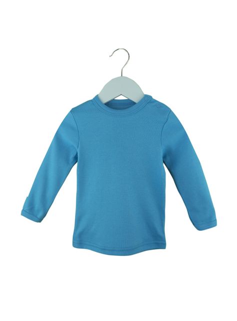 Camiseta Lisa Celeste de Algodon -1