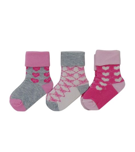 Set de 3 Calcetines Niña Corazones Pumucki-1