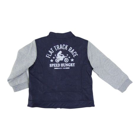 Chaqueta Niño Ecocuero Azul Gris Pumucki-1