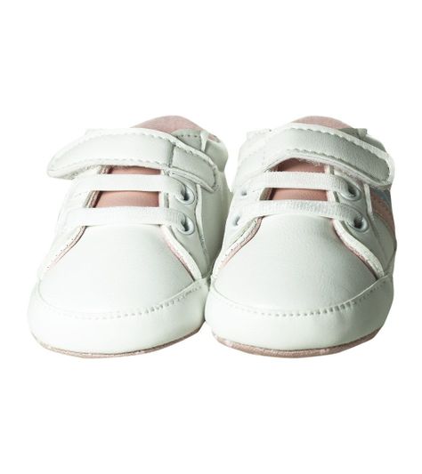 Zapatilla Franjas con Velcro para Niña color Blanco Pumucki-1