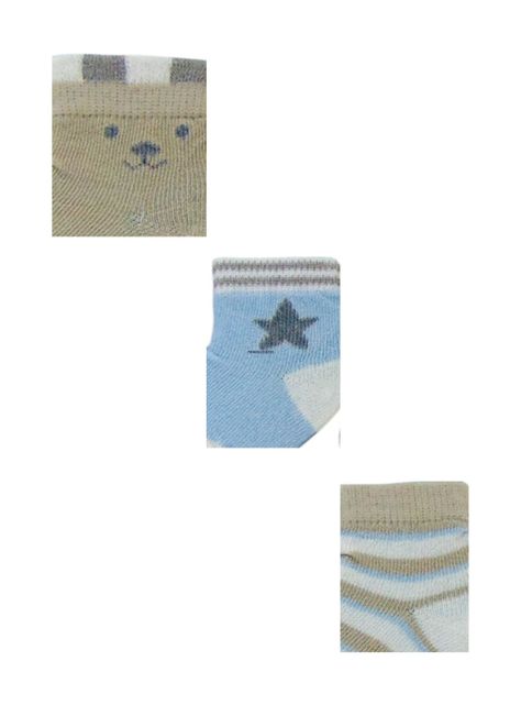 Set de 3 Pares de Calcetines Celeste Beige para Niño Pumucki -1
