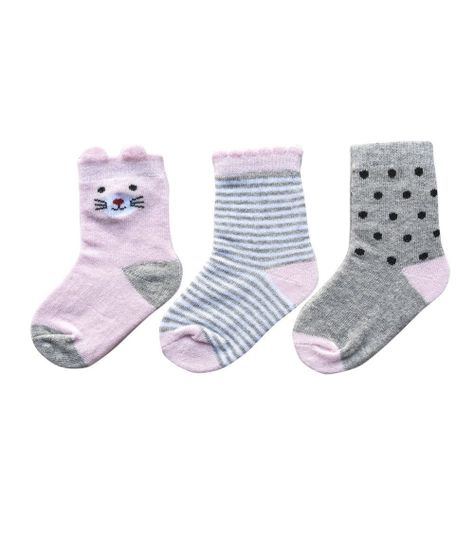 Set de Tres Pares de Calcetines Diseños Rosa Pumucki-1