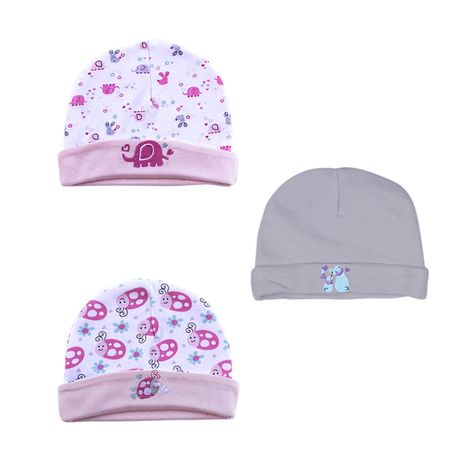 Set de 3 Gorros Modelador Estampados Gris Niña Pumucki-2