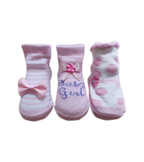 Set de Tres Pares de Calcetines Recien Nacida Rosado Pumucki-1