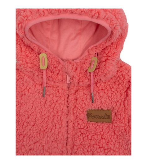 Chaqueta Extra Suave Rosada para Bebé Pumucki-1