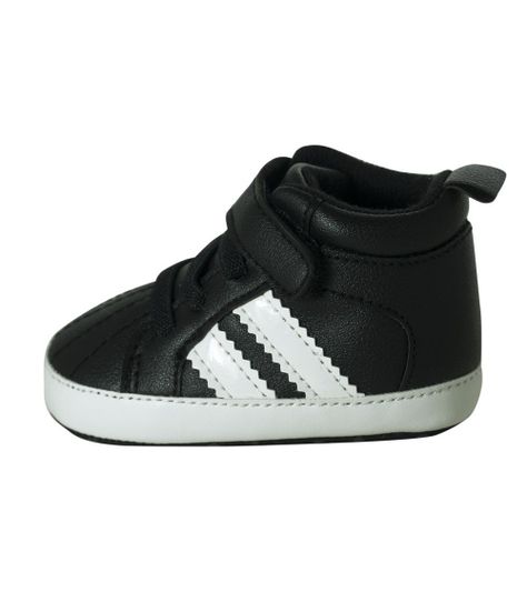 Zapatilla Franjas con Velcro para Niño color Negro Pumucki-2