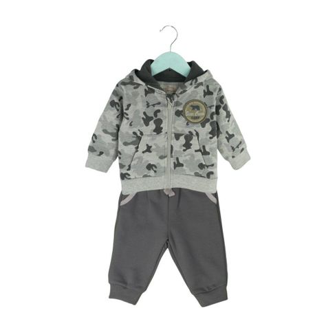 Buzo Camuflaje Gris Para Bebé Pumucki-1
