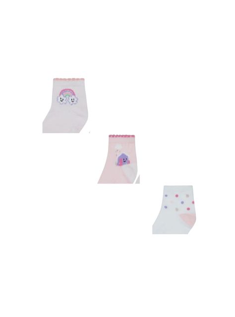 Set de Tres Pares de Calcetines Niña Rosa Pumucki-1