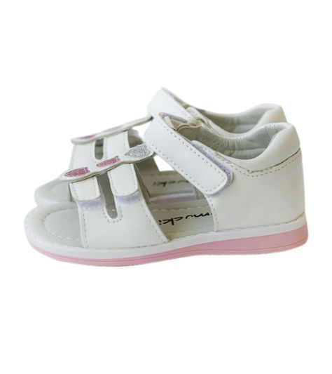 Sandalia Corazón Brillante Blanca para Niña Pumucki -2