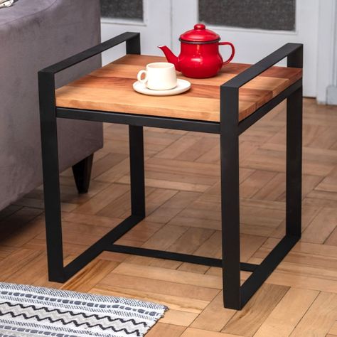 Mesa lateral de roble Lubeca L ILOFT-2