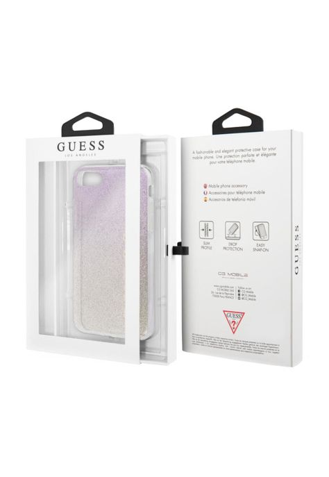 CARCASA GUESS P/IPHONE 7/8 DORADA-ROSADA-1