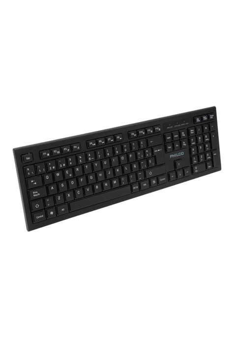TECLADO INALAMBRICO ESTÁNDAR PHILCO NEGRO-1