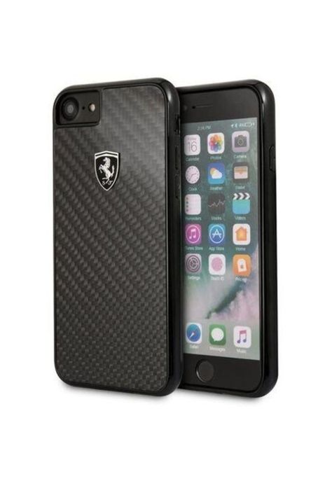 CARCASA FERRARI P/IPHONE 7/8 CARBON NEGRO FEHCAHCI8BK-0