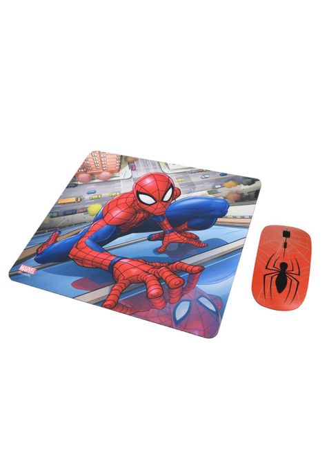 KIT MOUSE INALÁMBRICO Y MOUSE PAD SPIDERMAN 1-0