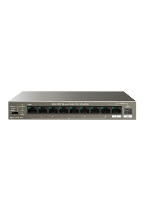 SWITCH TENDA TEG1110PF-8-102W 8 PUERTOS 1SFP GIGA POE-0