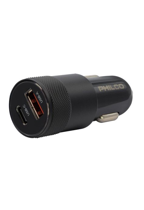 Cargador para Automovil USB/C Doble 12/24V 20W Negro FLP2552B-0