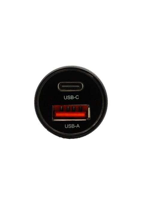 Cargador para Automovil USB/C Doble 12/24V 20W Negro FLP2552B-3