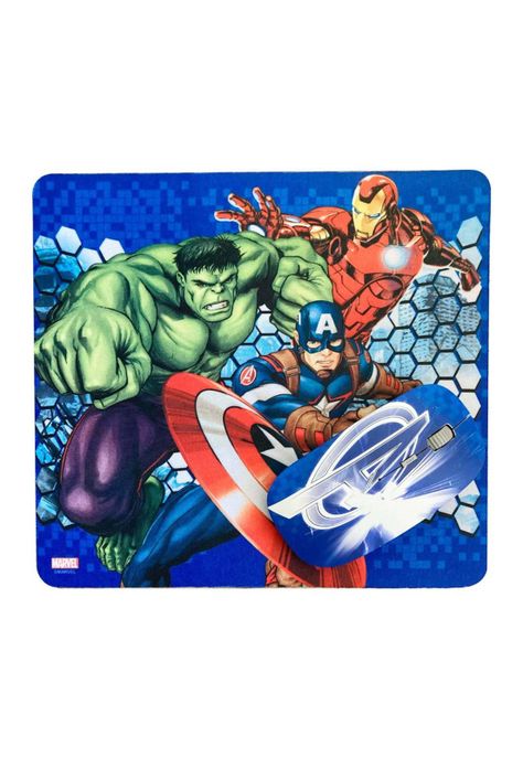 KIT MOUSE INALÁMBRICO Y MOUSE PAD AVENGERS 1-1