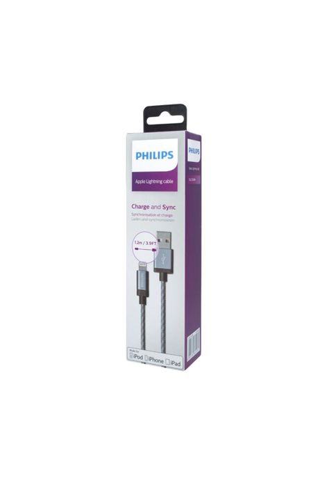DLC2508N CABLE IPHONE 1.2 MTS TRENZADO GRIS-1