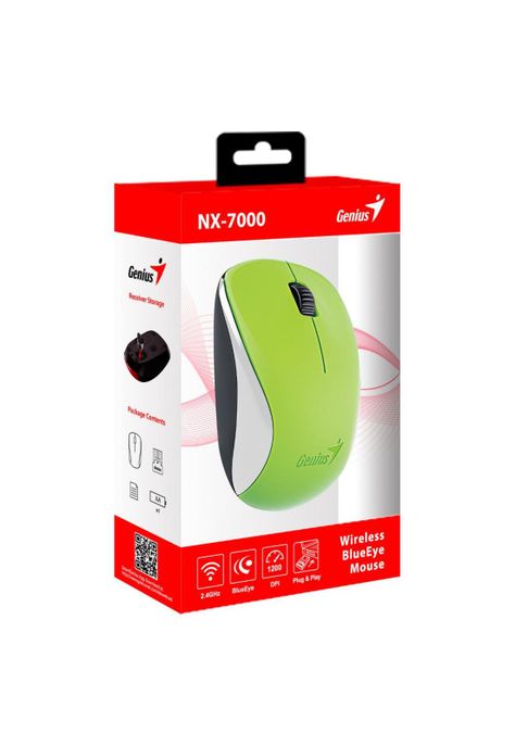 MOUSE INALÁMBRICO NX-7000 GENIUS VERDE-4