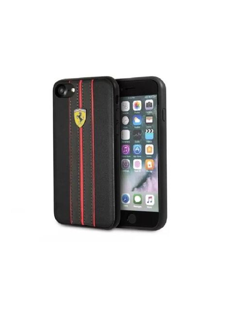 CARCASA FERRARI P/IPHONE 7/8 CUERO PU FESURFLBKI8BKR-0