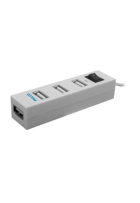 HUB USB 2.0 4 PUERTOS BLANCO-0